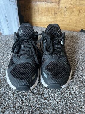 Reebok Black and White Mesh Athletic Sneakers